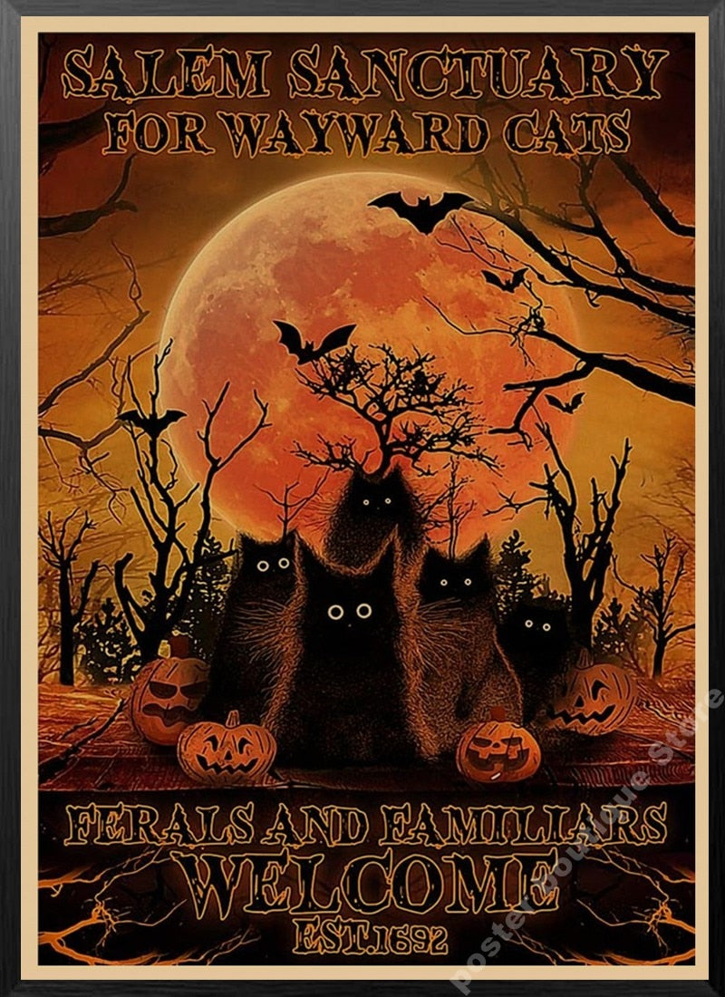 Bruxas Modernas Magia Conhecimento Kraft Papel Poster Bruxaria